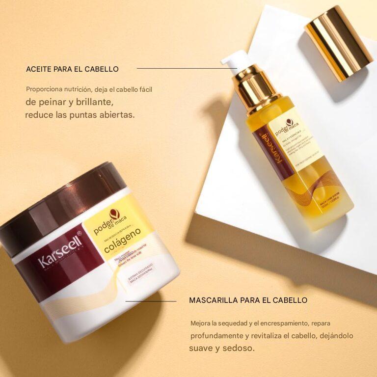Mascarilla capilar de colágeno Karseell + conjunto de aceite de argán
