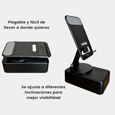 Soporte para teléfono con bocina Bluetooth