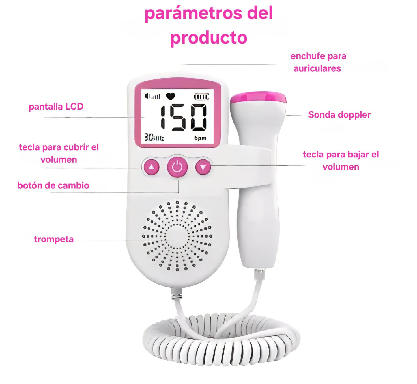 Monitor cardiaco Fetal portátil