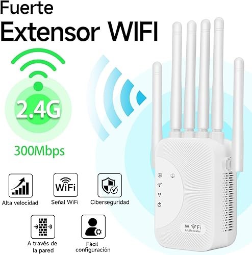 Amplificador Wi-Fi con 6 Antenas Externas