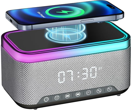 Bocina bluetooth LED con alarma integrada