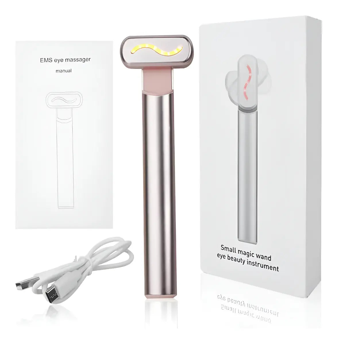 Varita magica de terapia con luz led, para ojos, rostro y cuello masajeador facial skin care viene con un serum de regalo
