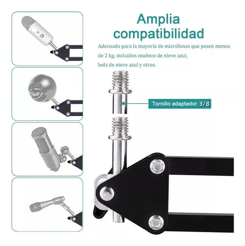 Soporte de Brazo Profesional para Micrófono