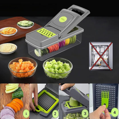 Cortador rebanador multifuncional de vegetales