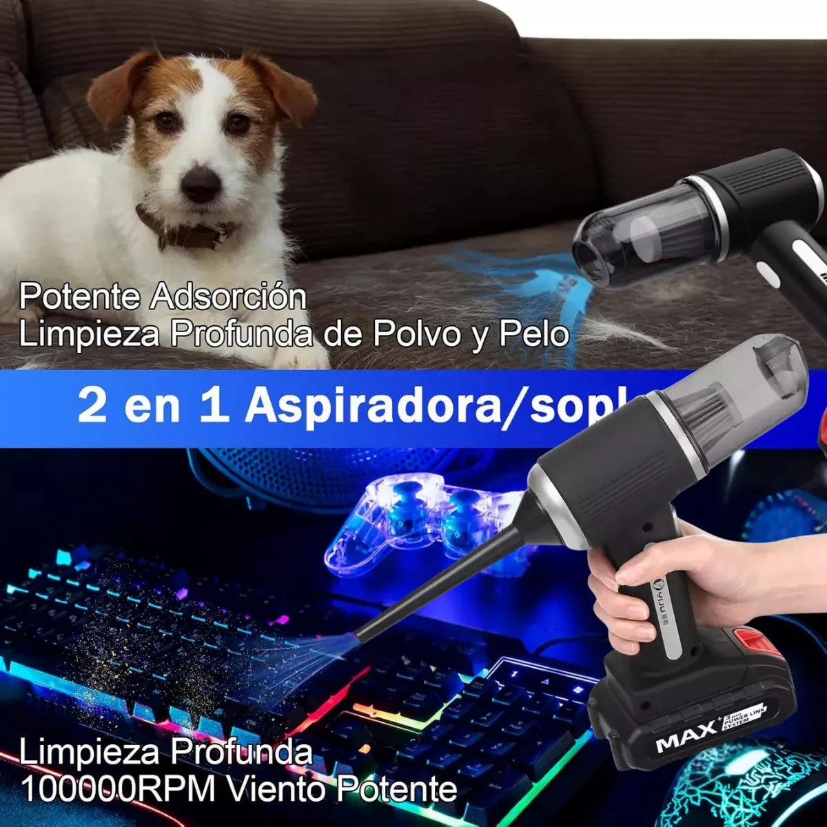 Aspiradora de mano inalámbrica