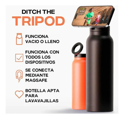 Termo con soporte magnético para teléfono