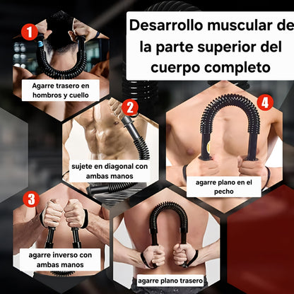 Barra de Fuerza potenciadora de Brazos, Pecho y Hombros