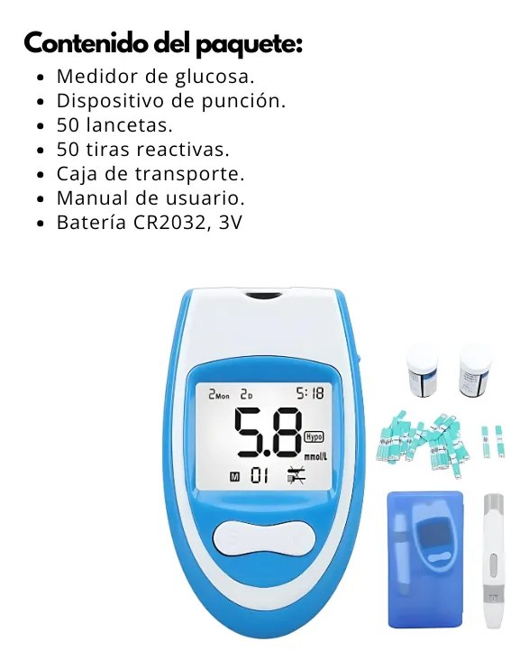 Monitor Portátil de glucosa en sangre