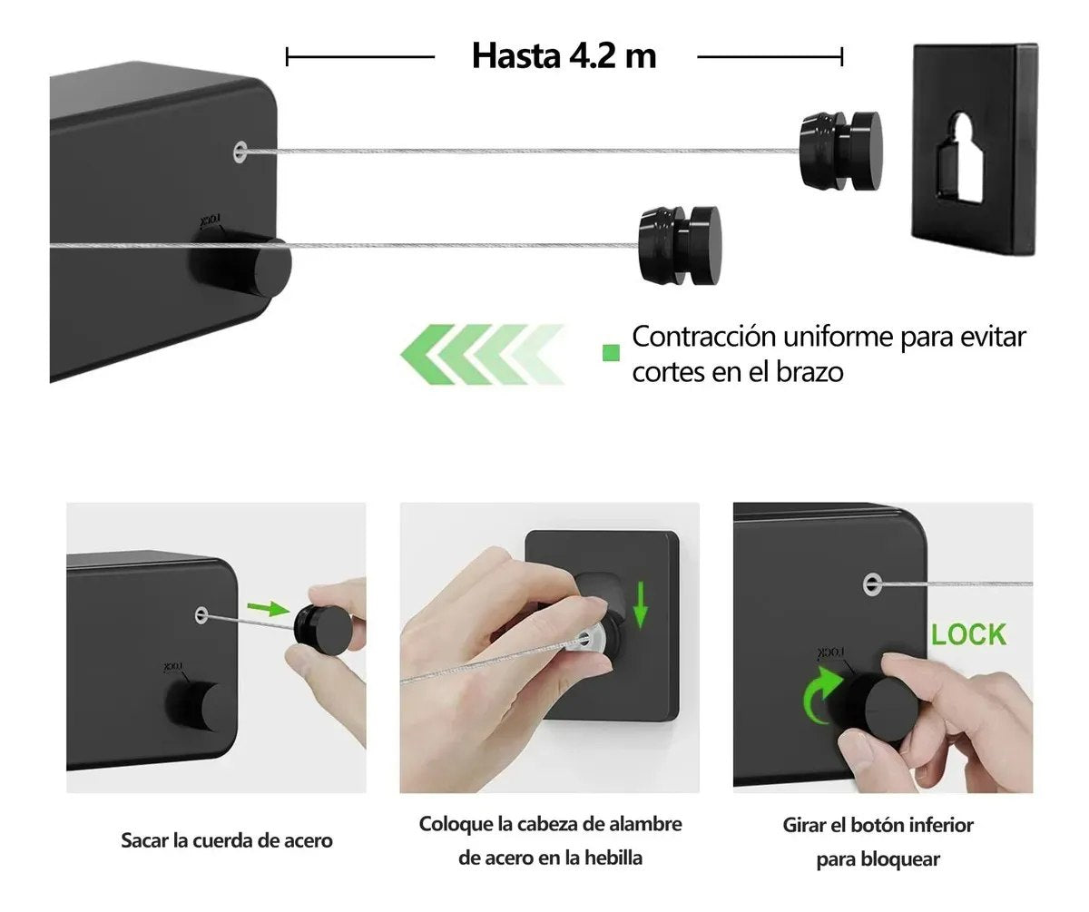 Tendedero Retráctil de Cuerda