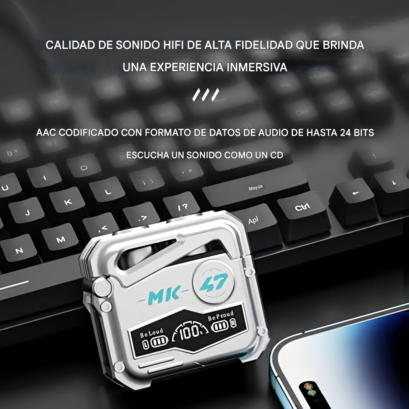 Auriculares inalámbricos MK47 para juegos