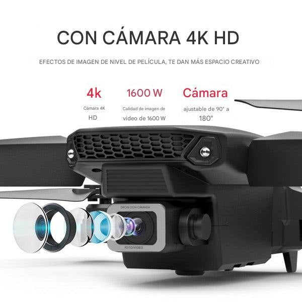 Minidron con cámara 4K HD