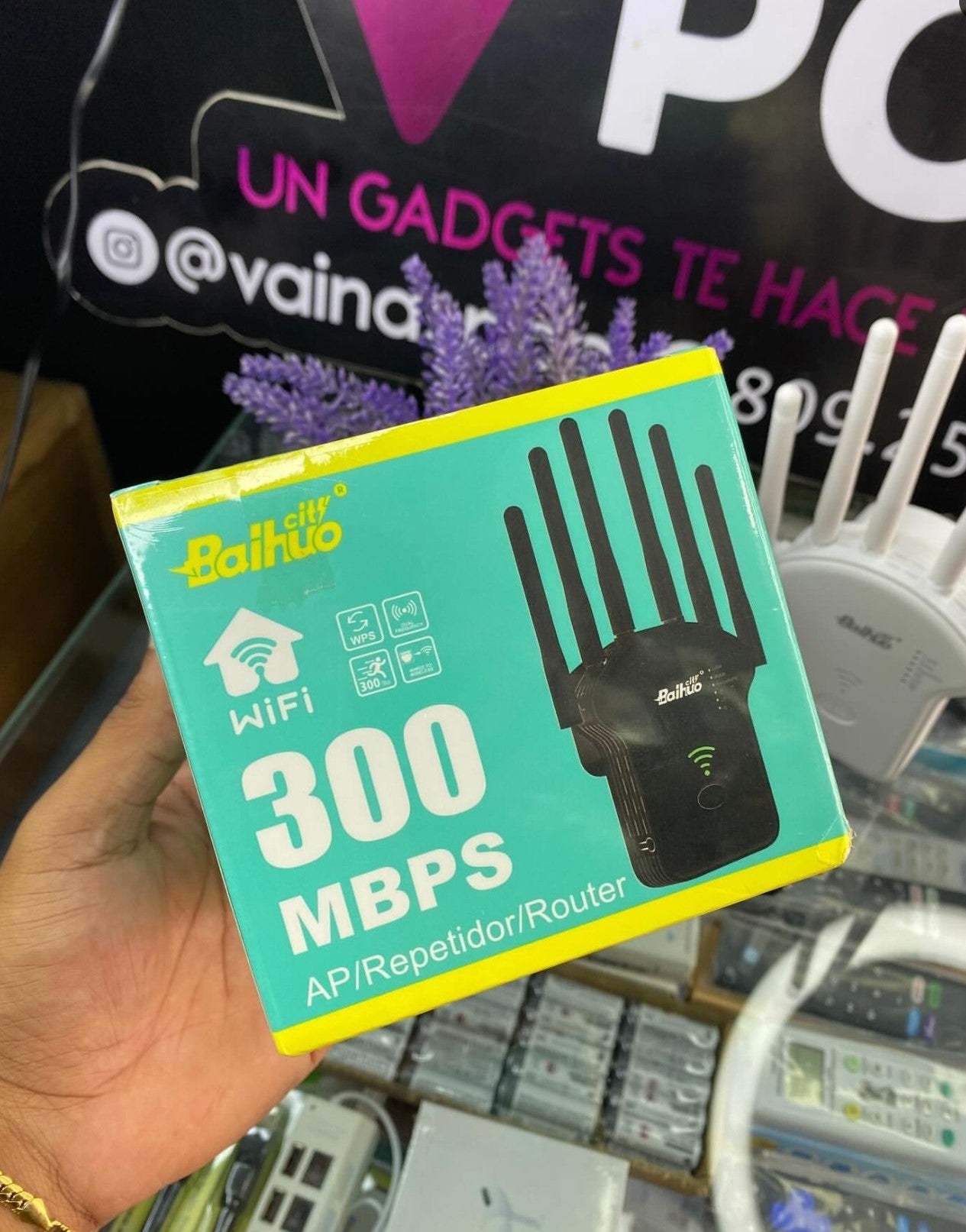 Amplificador Wi-Fi con 6 Antenas Externas