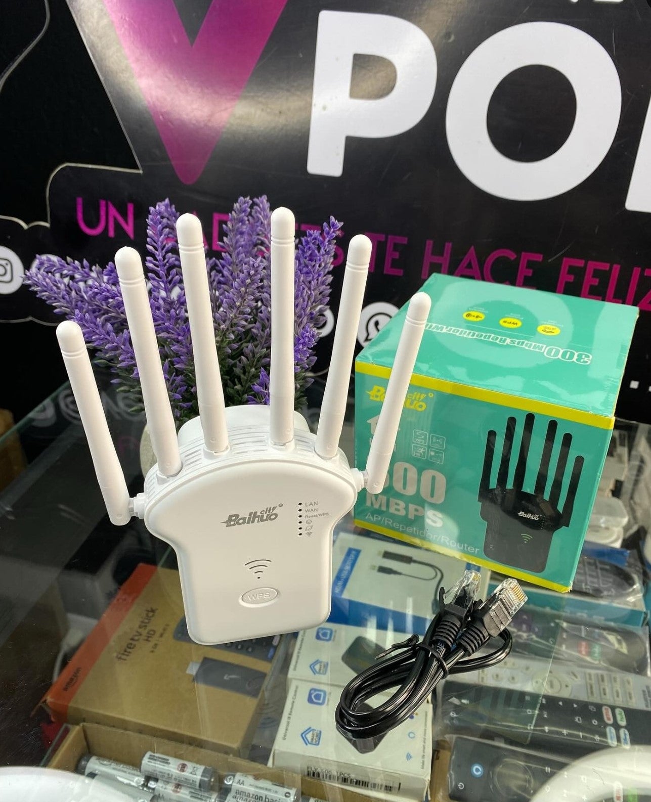 Amplificador Wi-Fi con 6 Antenas Externas