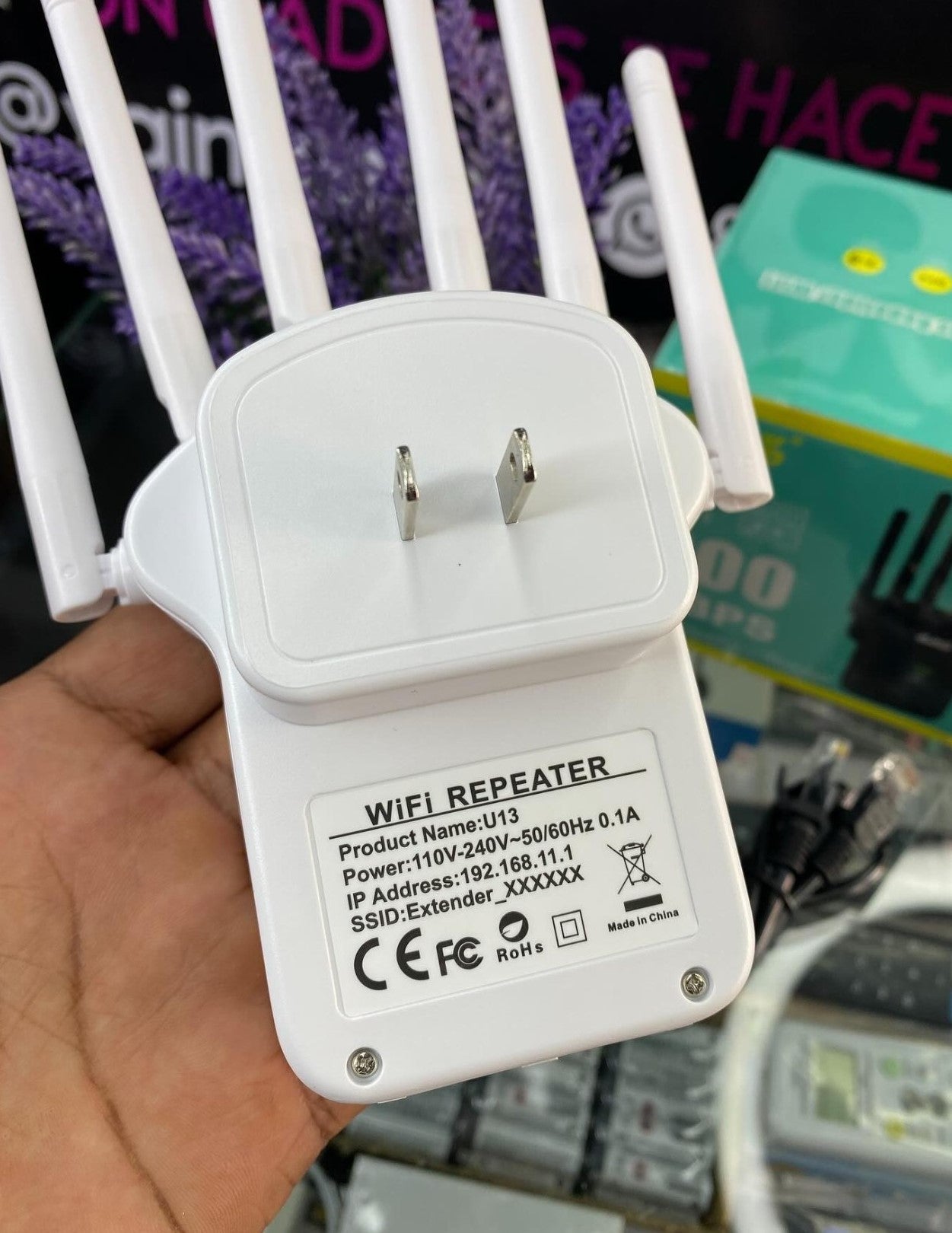 Amplificador Wi-Fi con 6 Antenas Externas