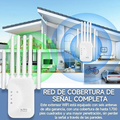 Amplificador Wi-Fi con 6 Antenas Externas