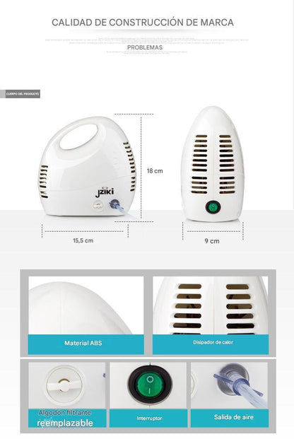 Nebulizador De Compresor Portatil para Niños y Adultos