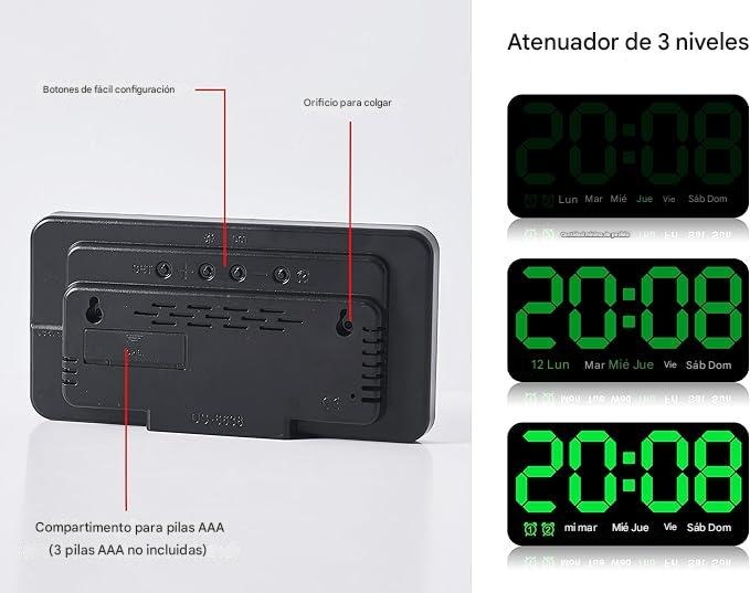 Reloj de pared digital LED