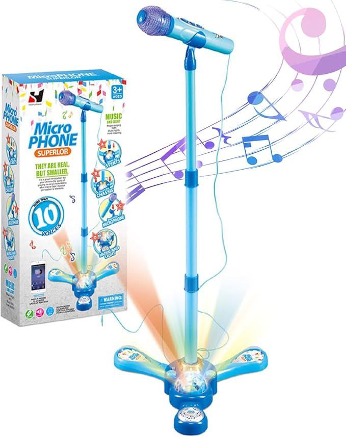 Micrófono Karaoke Infantil con Pedestal LED