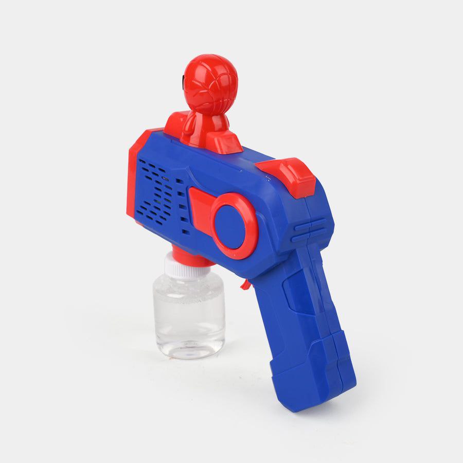 Pistola de burbujas eléctrica con temática de Spider-Man