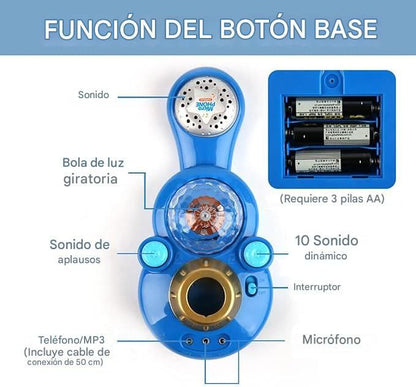 Micrófono Karaoke Infantil con Pedestal LED