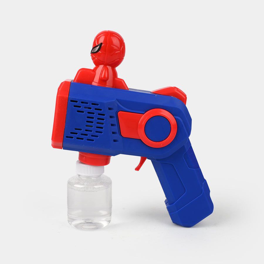 Pistola de burbujas eléctrica con temática de Spider-Man