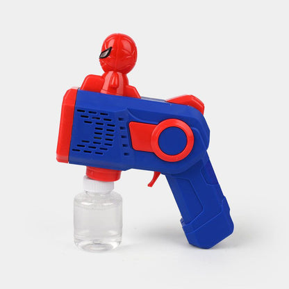Pistola de burbujas eléctrica con temática de Spider-Man