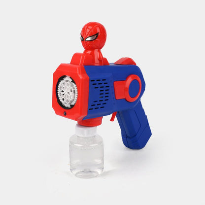 Pistola de burbujas eléctrica con temática de Spider-Man