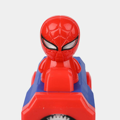 Pistola de burbujas eléctrica con temática de Spider-Man