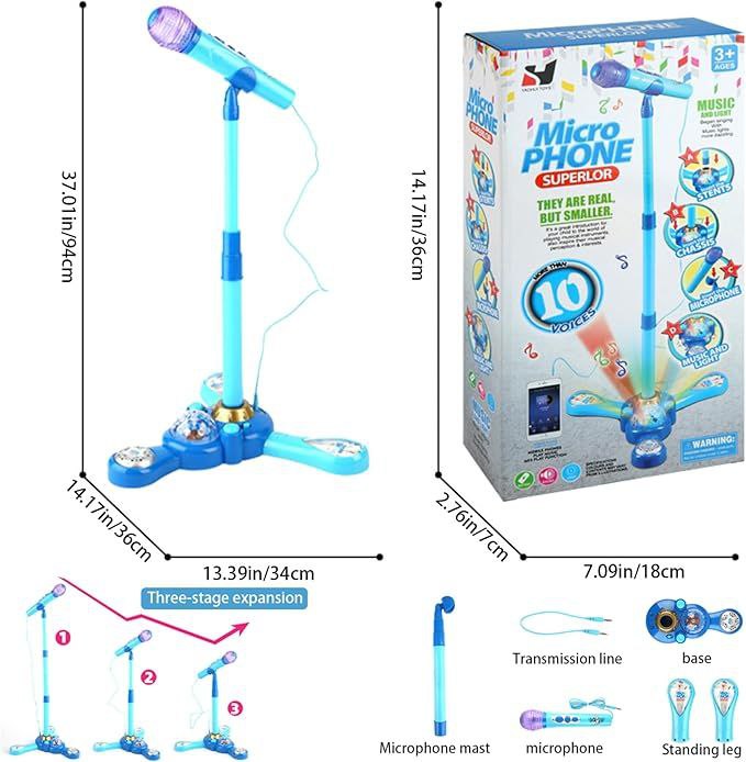 Micrófono Karaoke Infantil con Pedestal LED