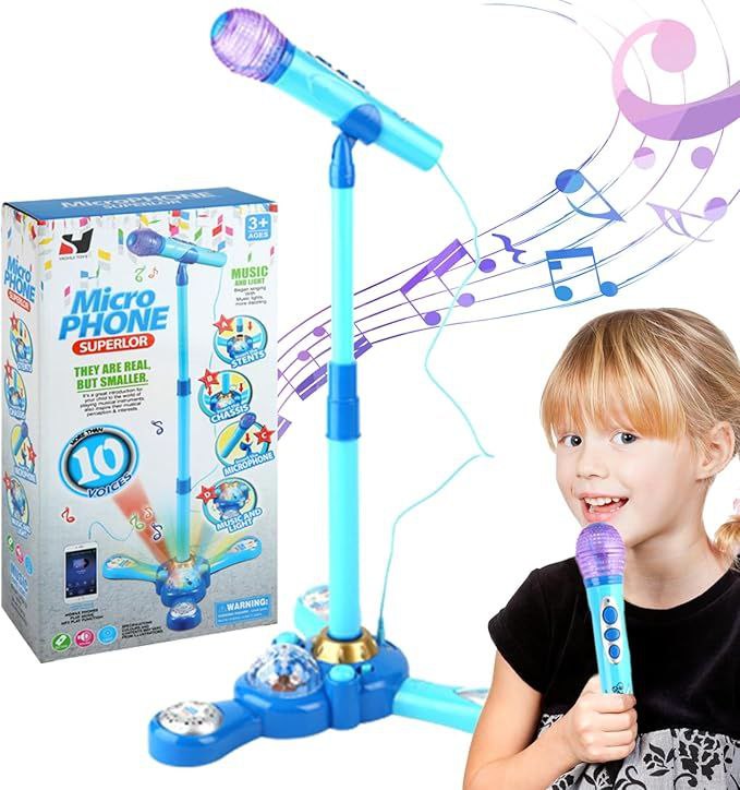 Micrófono Karaoke Infantil con Pedestal LED
