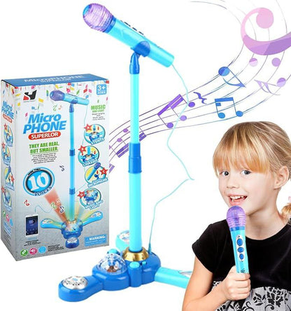 Micrófono Karaoke Infantil con Pedestal LED