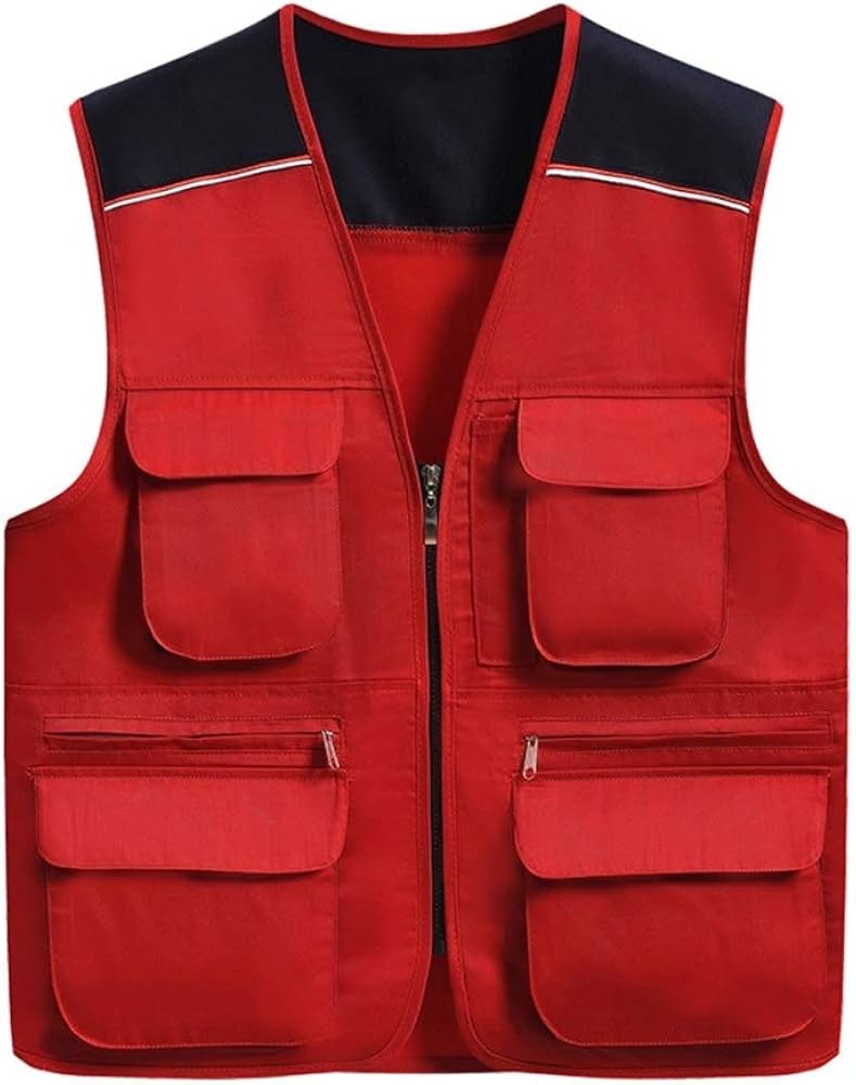 Chaleco para hombre con múltiples bolsillos