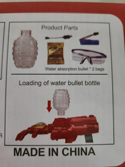 Mano de Iron Man Lanzadora de Bolas de Hidrogel