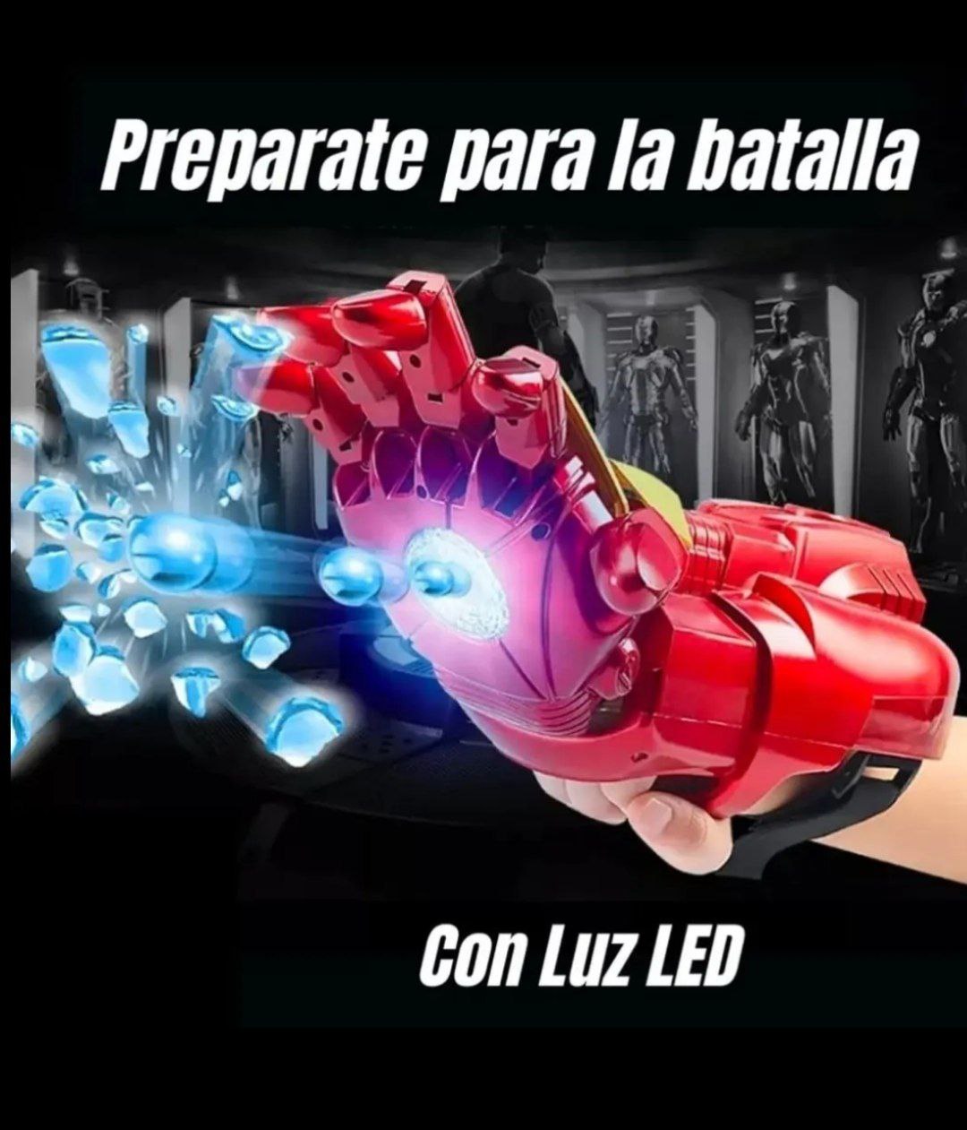 Mano de Iron Man Lanzadora de Bolas de Hidrogel