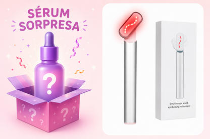 Varita magica de terapia con luz led, para ojos, rostro y cuello masajeador facial skin care viene con un serum de regalo